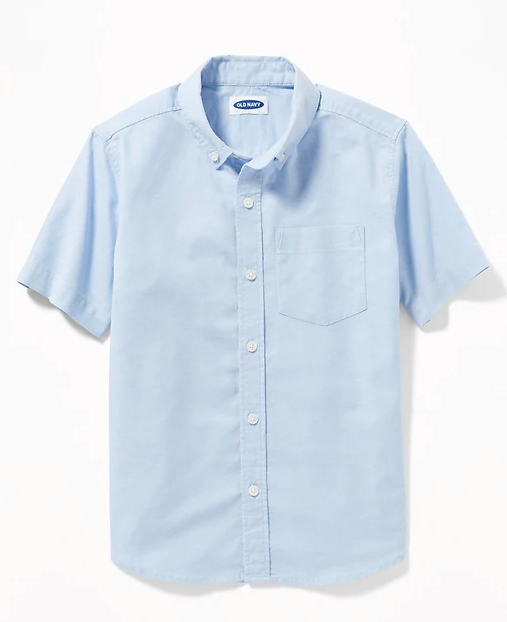 blue button down shirt for boy