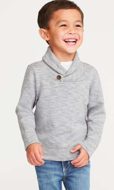 grey sweater little boy